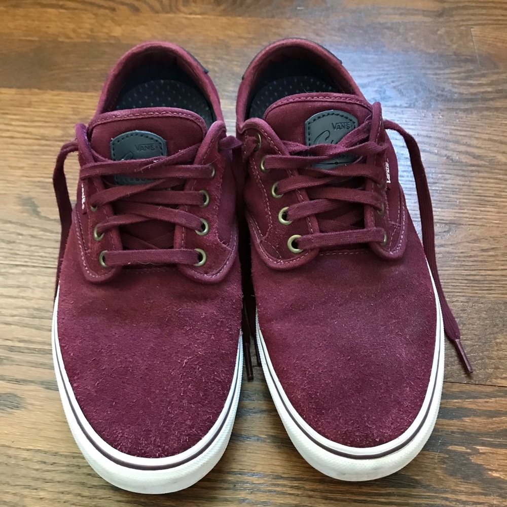 Maroon Vans, Vans, Suede Vans, Vans ChimaFergusom